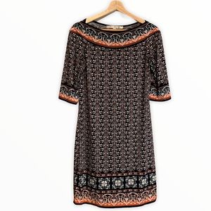 Max Studio Navy & Coral Sheath Dress